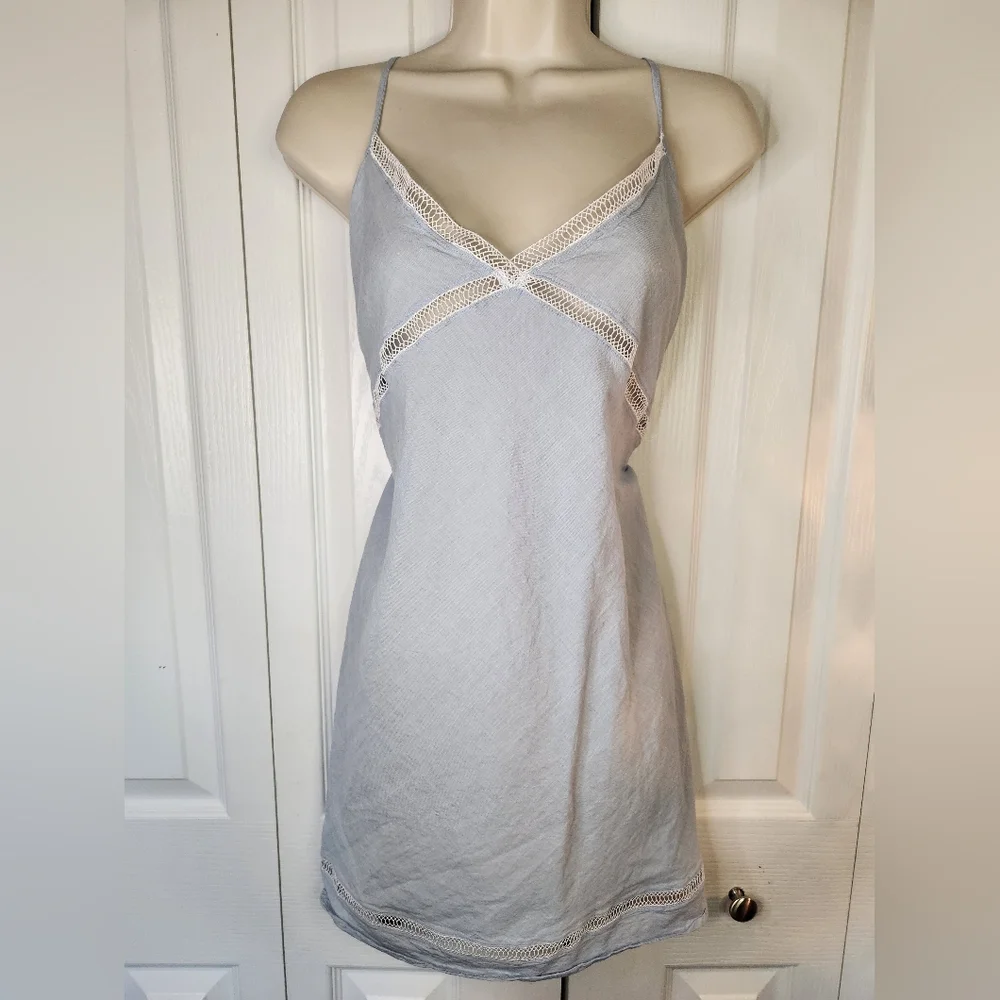 Victoria's Secret Light Blue Lace Trim Sleep Chemise Nightgown XL - Picture 10 of 10
